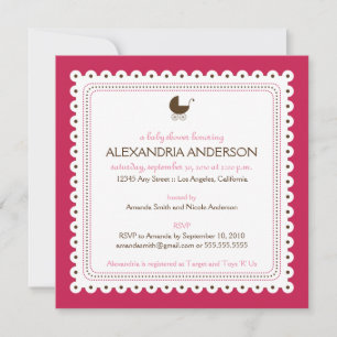 (Rose) Precious Custom Baby Shower Invitation