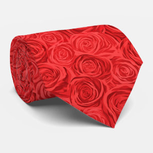 Rose Print Businessman Countryside Wedding Tie