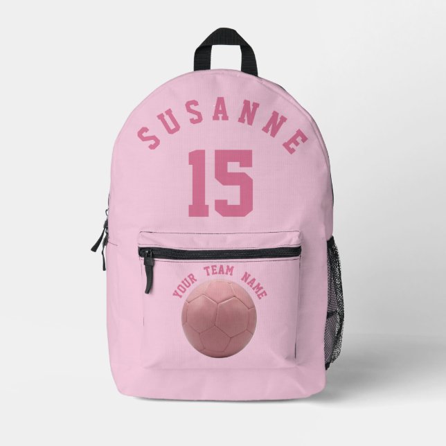 Rose Print Cut Sew Bag Volleyball Girls Pink Team (Front)