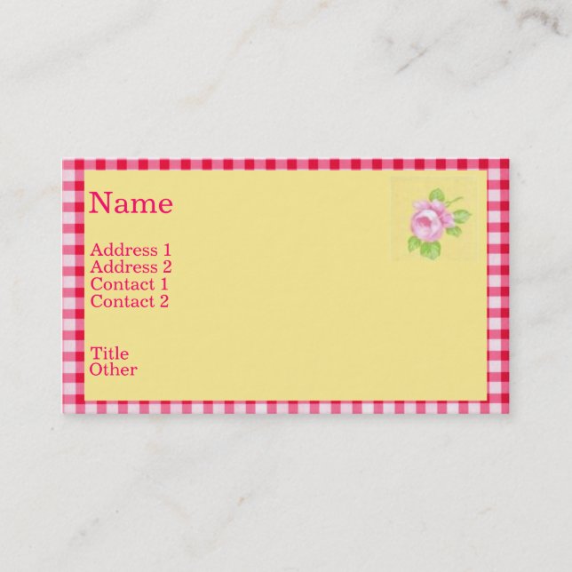 Rose Profile Card (Front)