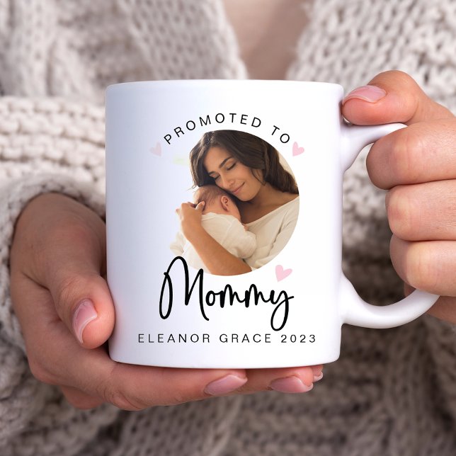 Rose promu à maman | Mug cadeau photo (Créateur téléchargé)