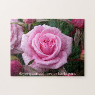 Rose Puzzle Personalized Pink Rose Puzzles