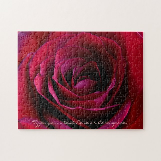 Rose Puzzle Personalized Red Rose Puzzles (Horizontal)