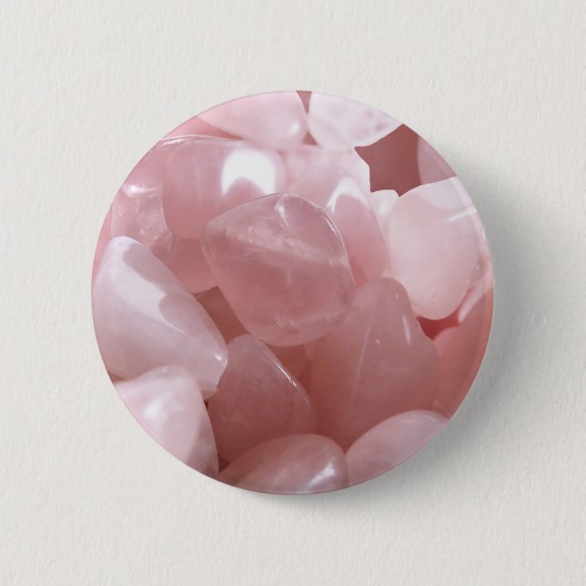 Rose Quarts spiritual pink love crystal 2 Inch Round Button (Front)
