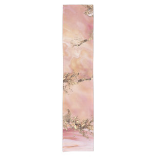 Rose quartz and pastel pink marble short table runner