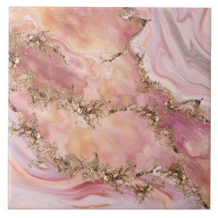 Rose quartz and pastel pink marble tile