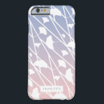 Rose Quartz and Serenity Ginkgo Leaves Pattern Barely There iPhone 6 Case<br><div class="desc">Our chic iPhone case features an ombre gradient background in pale pink Rose Quartz and pastel periwinkle blue Serenity, perfectly on-trend for 2016. An overlay of botanical ginkgo leaves and branches in white lends a natural, ethereal air. Use the optional personalization field to add a name, monogram or message. If...</div>