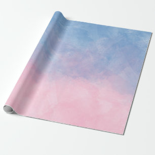 Rose Quartz and Serenity Watercolor Wrapping Pape Paper