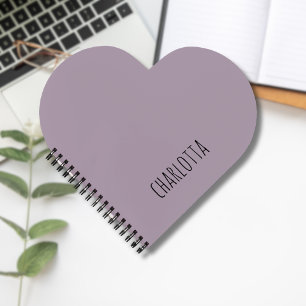 Rose Quartz   Black Personalized Name  Notebook