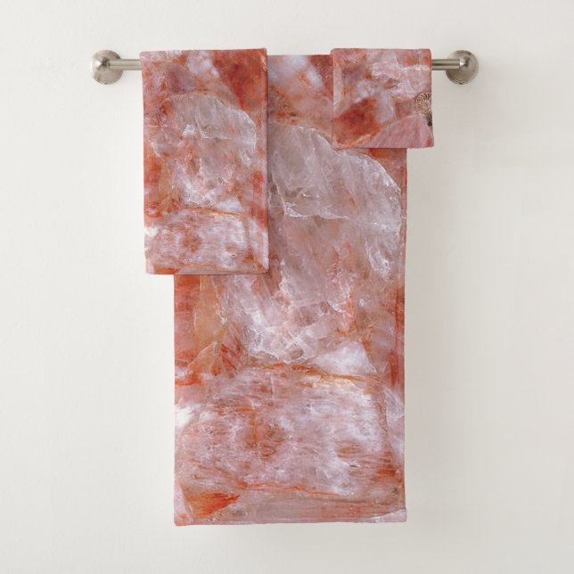 Rose Quartz Crystal Elegant Bath Towels (Insitu)