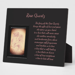 Rose Quartz Crystal Fairy Plaque