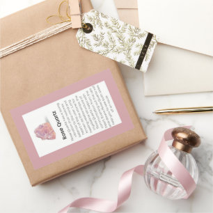 Rose Quartz Crystal Meaning Jewellery Package Labe Sticker
