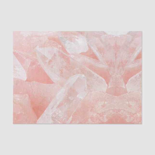 Rose Quartz Crystal Tissue Paper (Front)