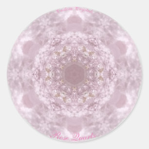 Rose Quartz Custom Crystal Classic Round Sticker