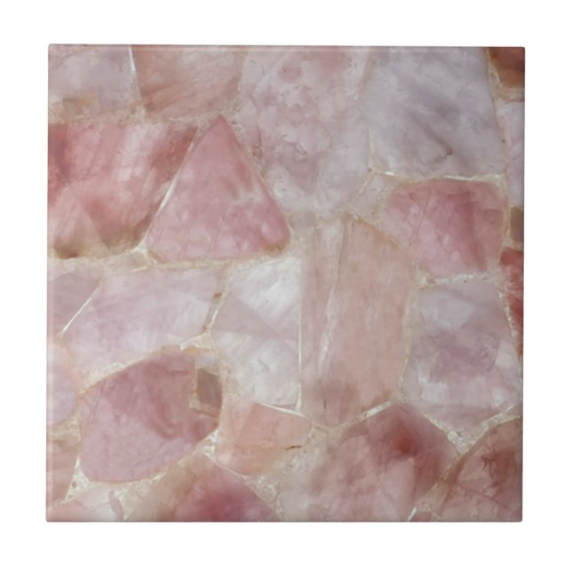 Rose Quartz Marble Print Tile (Front)