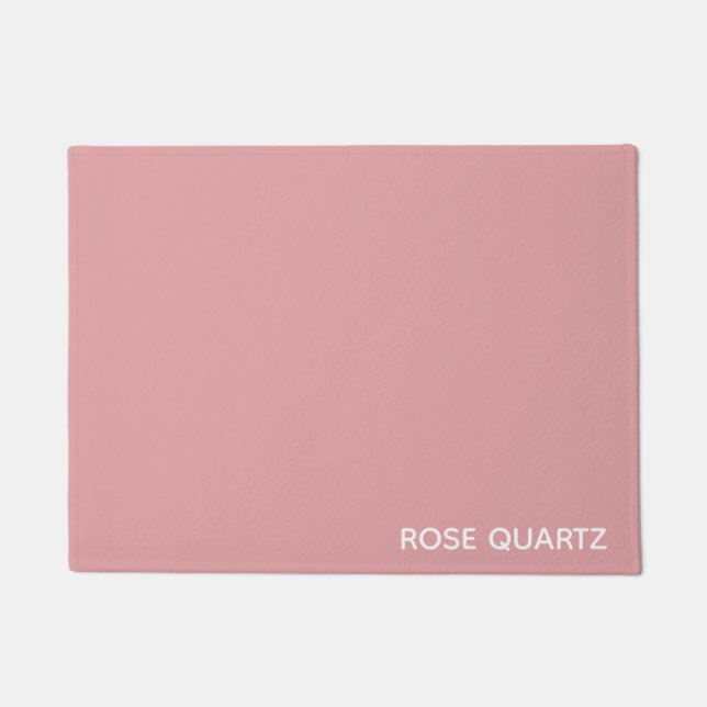 Rose Quartz pink color name Doormat (Front)