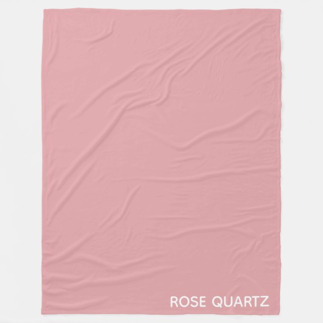 Rose Quartz pink color name Fleece Blanket (Front)
