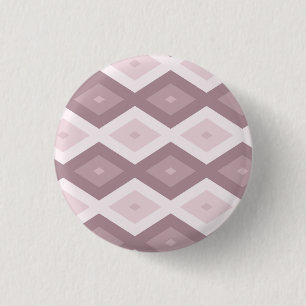 Rose quartz pink diamond pattern 1 inch round button