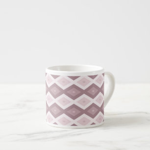 Rose quartz pink diamond pattern espresso cup