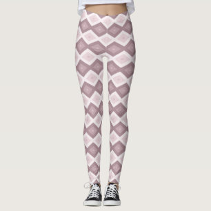 Rose quartz pink diamond pattern leggings