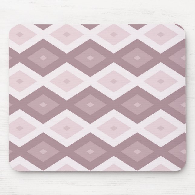 Rose quartz pink diamond pattern mouse pad (Front)