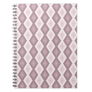 Rose quartz pink diamond pattern notebook