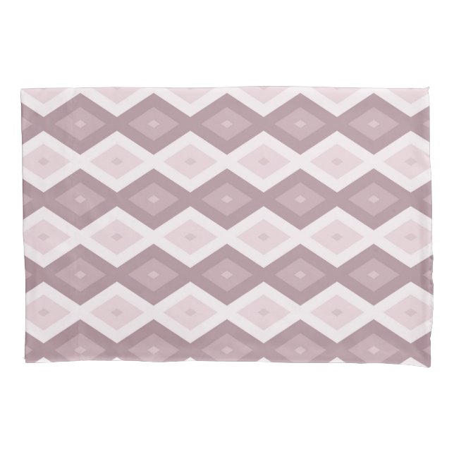 Rose quartz pink diamond pattern pillowcase (Front)