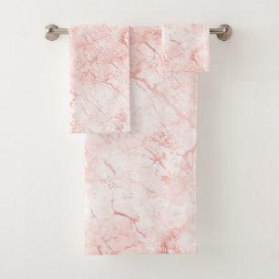 Rose Quartz Pink Girly Pattern Chic Bath Towel Set