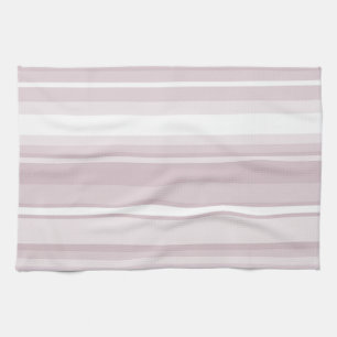 Rose quartz pink stripes kitchen towel
