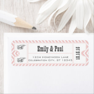 ROSE QUARTZ PINK Wedding Enregistrer la date TICKE