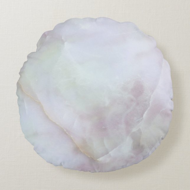 Rose quartz round pillow (Front)
