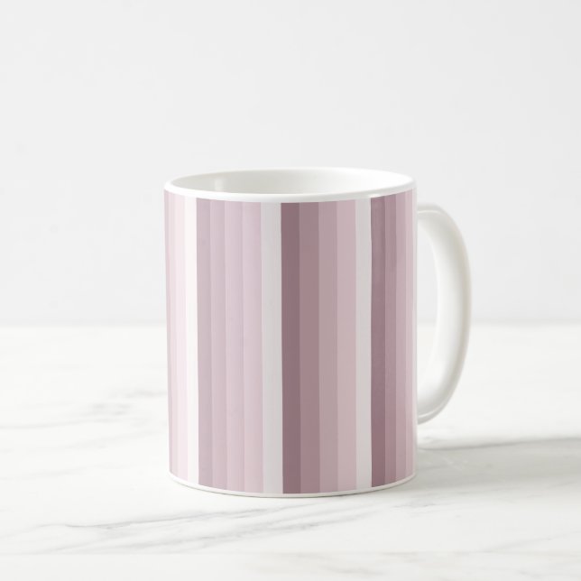 Rose quartz shadow stripes coffee mug (Front Right)