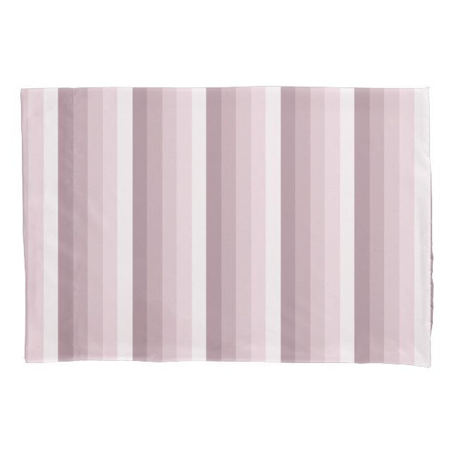 Rose quartz shadow stripes pillowcase (Front)