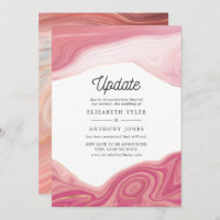 Rose Quartz Strata Agate Wedding Postponement