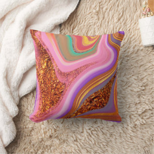Rose quartz throw pillow