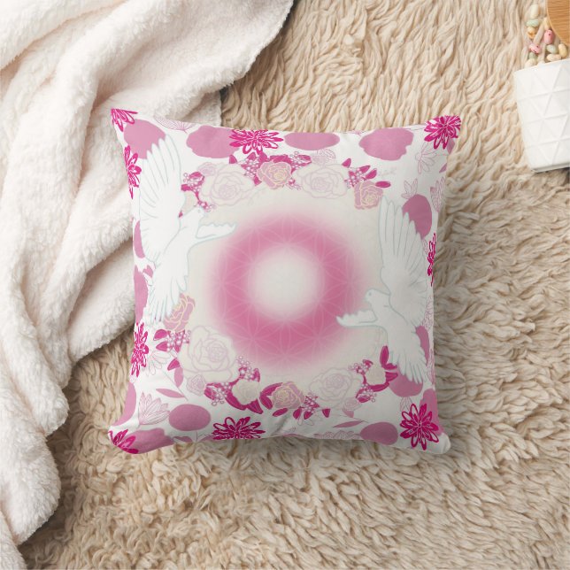 Rose quartz throw pillow (Blanket)