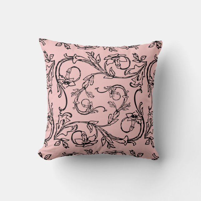 Rose Quartz  Throw pillow Cushion (Front)