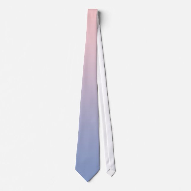 Rose Quartz to Serenity Blue Gradient Tie (Front)
