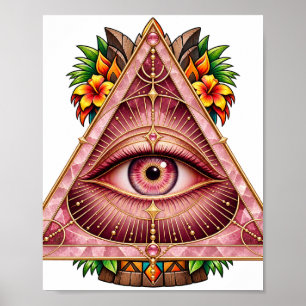 Rose Quartz Triangle Poster