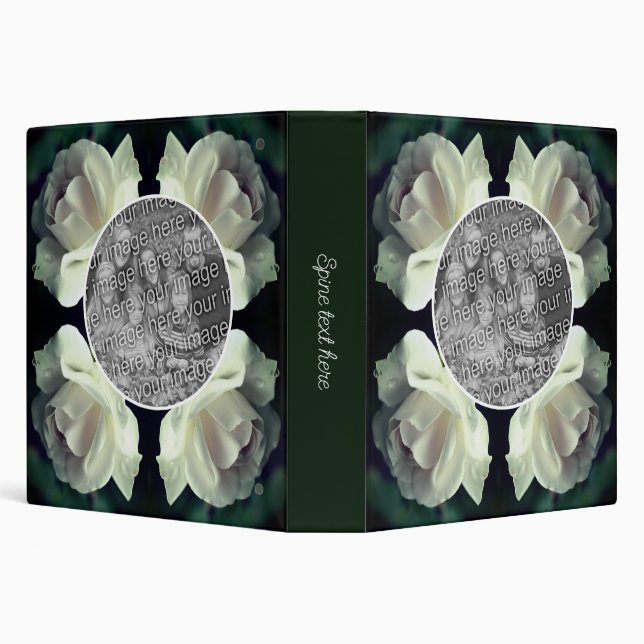 Rose Raindrop Frame Create Your Own Photo  Binder (Background)