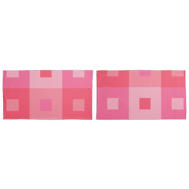 Rose Rectangles Pillowcase (Front-Set)