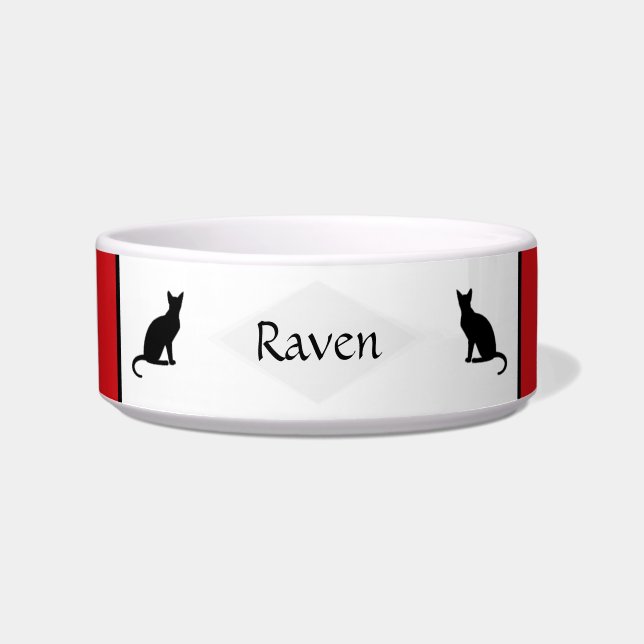 Rose Red Ceramic Pet Bowl (Front)