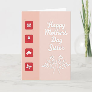 Rose Red Mothers Day Sister Card