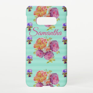 Rose Red Pink Cabbage Vintage Roses Girls Name Samsung Galaxy Case