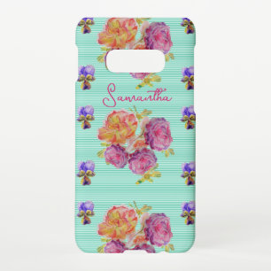 Rose Red Pink Cabbage Vintage Roses Girls Name Samsung Galaxy Case