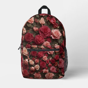 "Rose Reverie" Printed Backpack
