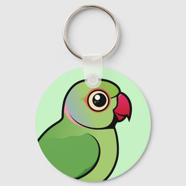 Rose-ringed Parakeet Keychain (Front)