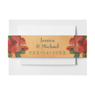 🌹 Rose Romance: Art Nouveau Splendour Invitation Belly Band