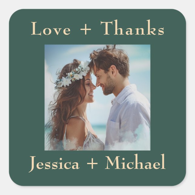 🌹 Rose Romance: Art Nouveau Splendour Square Sticker (Front)