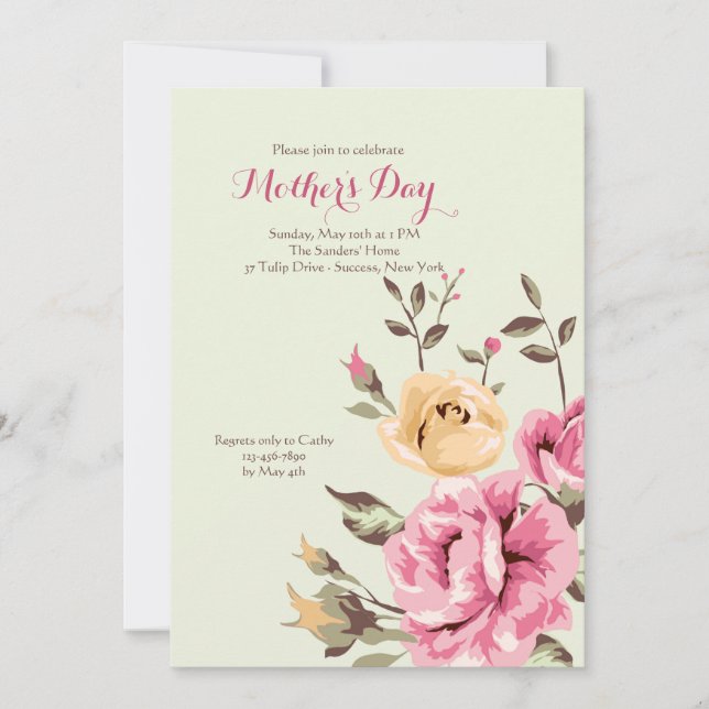 Rose Romance Invitation (Front)